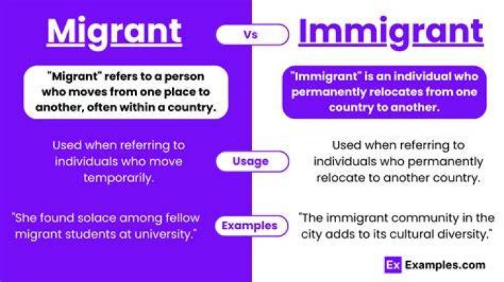 Are immigrant and emigrant the same?