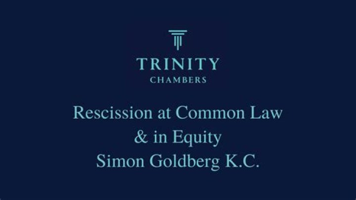 At common law rescission?