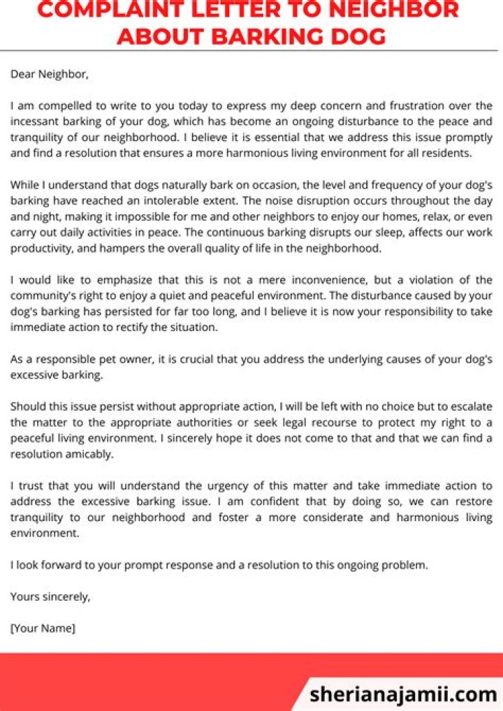 Can you complain about a barking dog?