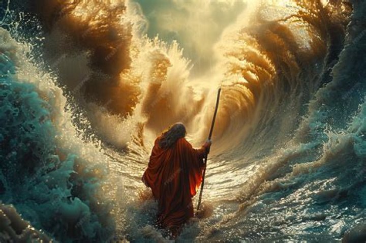 How did the red sea divided?