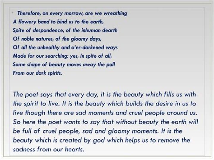 In spite of despondence of the inhuman dearth?