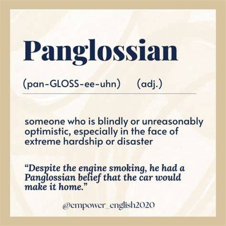 Is panglossian an adjective?