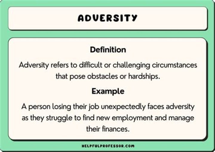 On the face of adversity meaning?