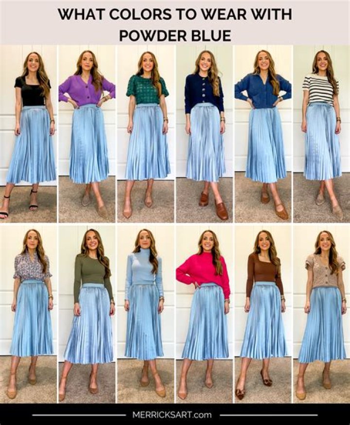 What colors go with powder blue?