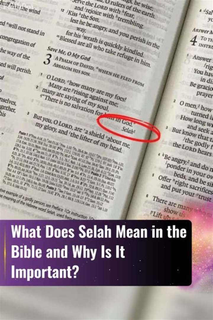 What does the selah mean?
