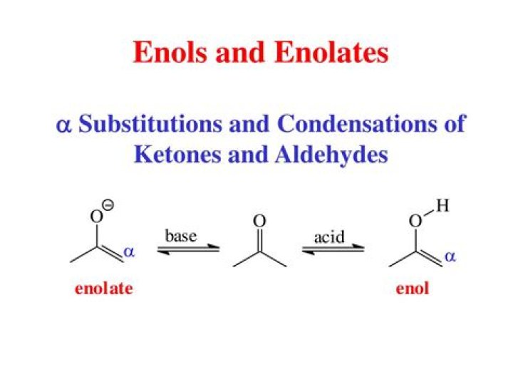 What is the difference between enol and enolate?