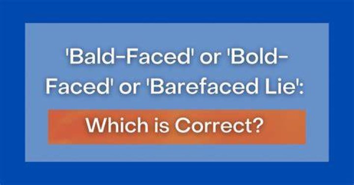 What is the expression bold faced lie?