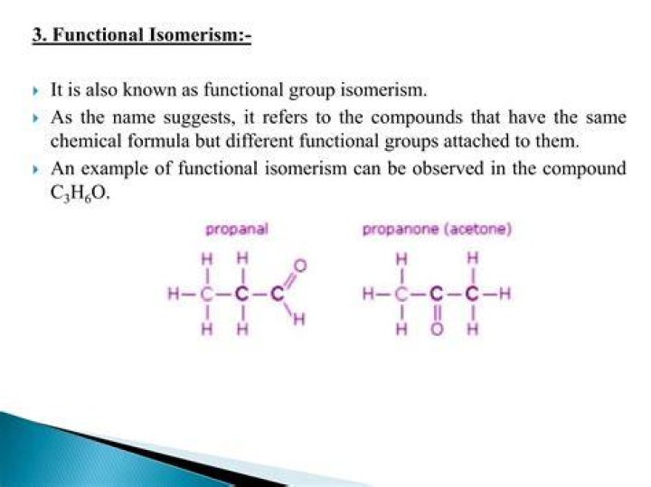 Whats a functional isomerism?