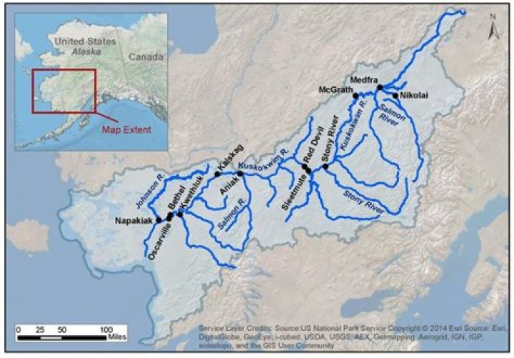 Where is the kuskokwim river located?