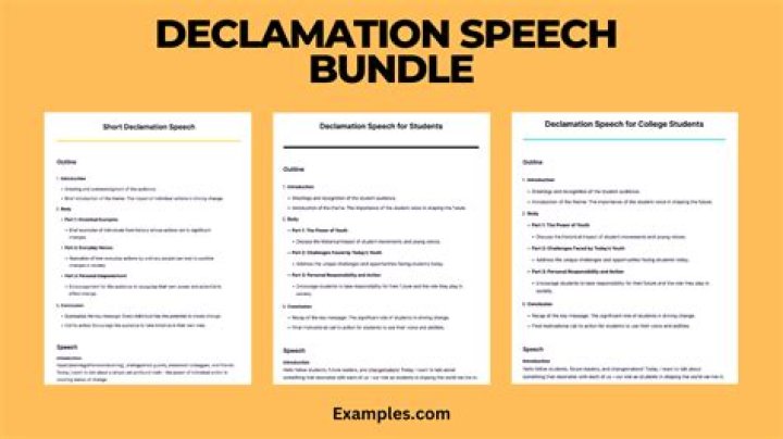 Which is an example of declamation?