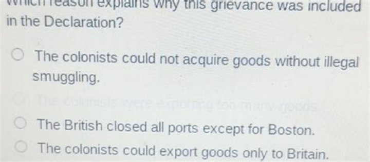 Which reason explains why this grievance was included in the declaration?