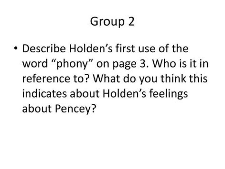 Why does holden use the word phony?