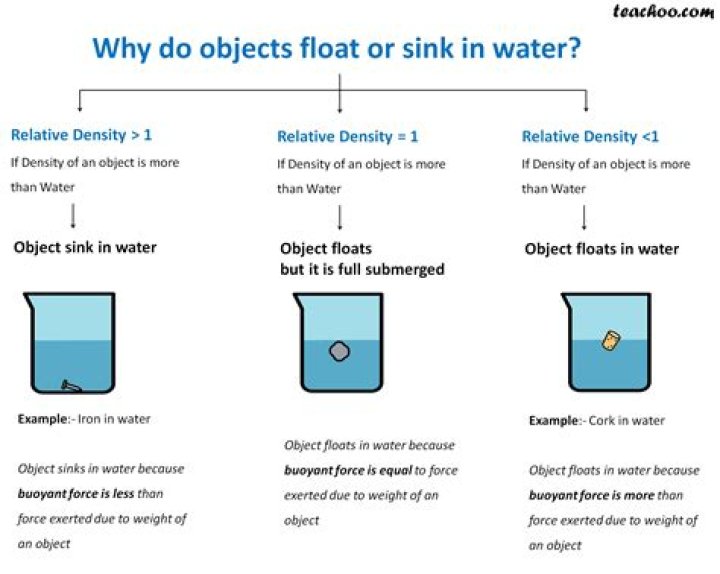 Will iron float in water?